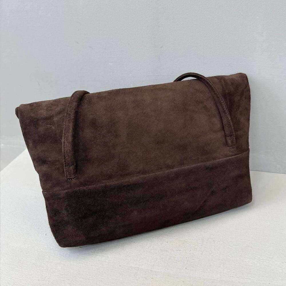 Matte Cowhide Tote Autumn Winter New Armpit Lazy Relaxed Suede Vintage Large Capacity Portable Shoulder Women's Bag 251110