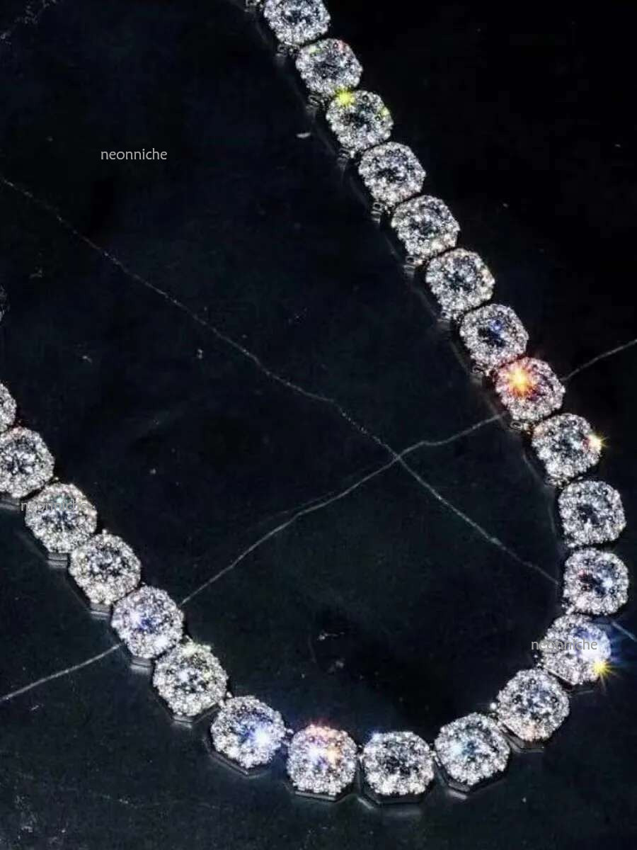 necklace bracelet moissanite dia custom vvs cuban k s sier 8mm 12mm large tennis chain solid back hiphop fashion matching daily wear