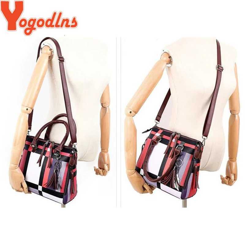 Luxury Handbags plaid Women Bags Designer New tassel Purses and Handbags Set 4 Pieces Bags Female Feminina travel tote K251110