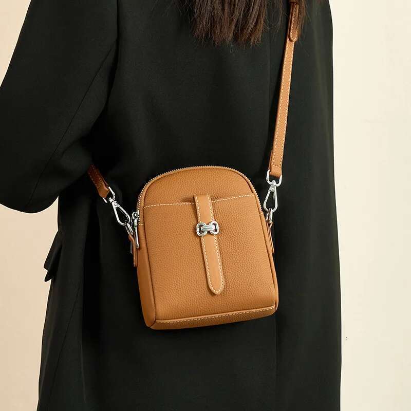 Genuine Leather Women's Crossbody Shell Bag, Summer Popular 2024 Small Shoulder Handbag Female High-End Messenger Purses