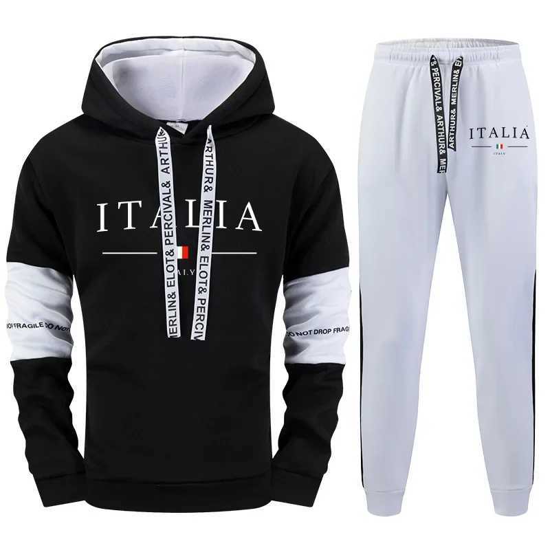 Mens Tracksuit Outdoor Quality Autumn Winter Simple Casual Sports Hooded Single Sweatshirts And Sweatpant Comfort Sports Fitness W251110