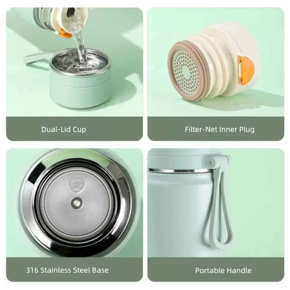 Fashionable cup New Ins Style 316 Stainless Steel Thermal Flask 500ml - Leakproof Vacuum Cup Portable Insated Water Bottle for Students Y251110