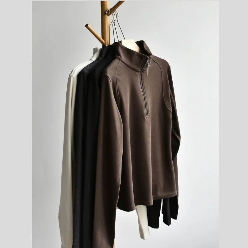 Zipper Collar Women's Sport Fitness Loose Jacket, Casual Long Sleeve Running Top, Solid - Color Yoga Wear Shirt Gym Outerwear