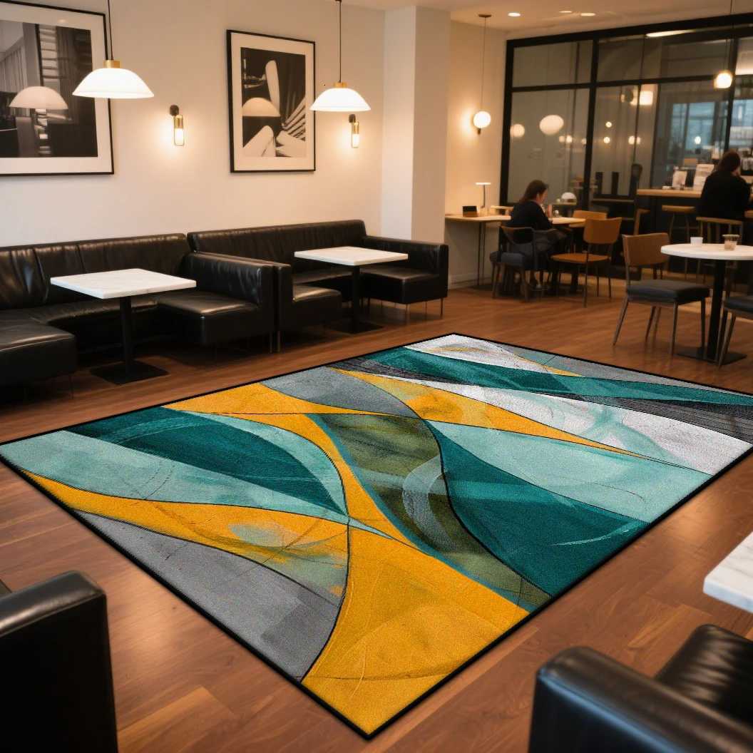 CARPET FOR LIVE ROOM Washable Large Area Rugs Abstract Style Area Rug Non-slip Decoration Home Modern Red Entrance Door Mat Y251110