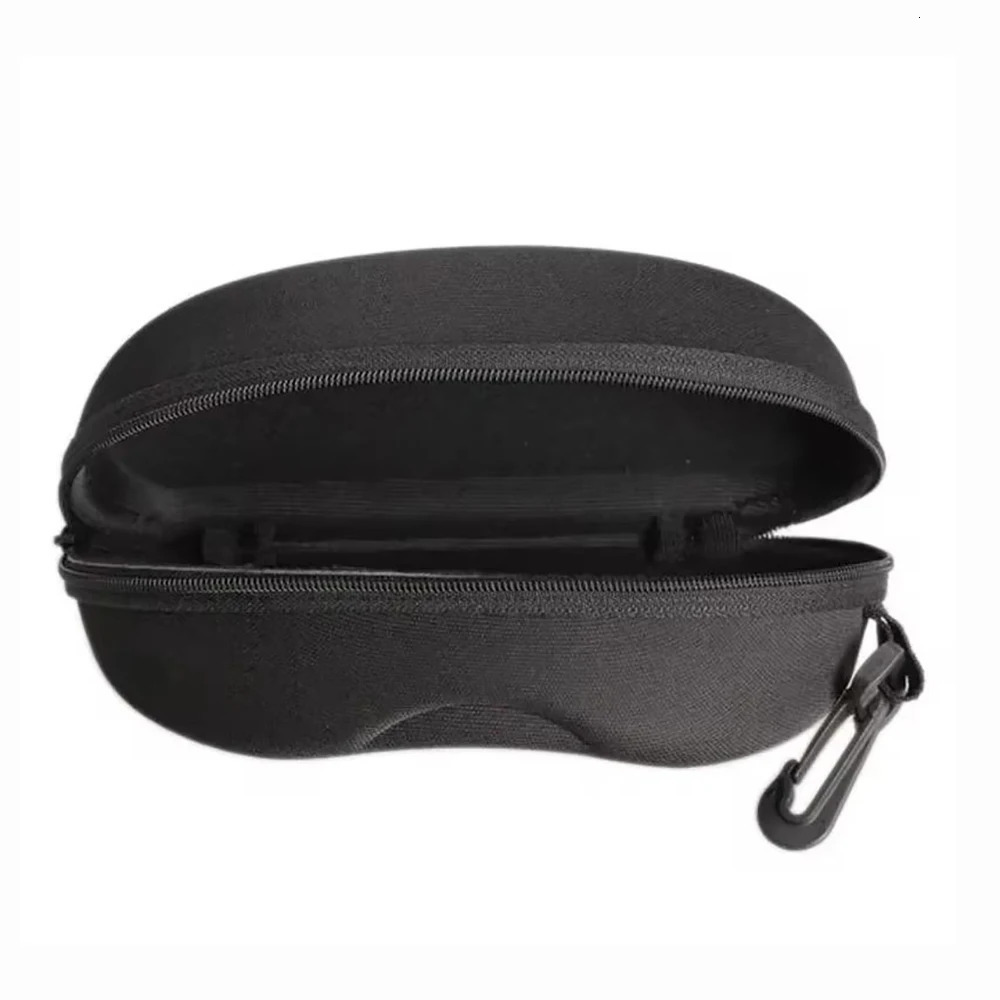1 simple black glasses case portable sunglasses storage box durable protective container sports travel accessories 250410
