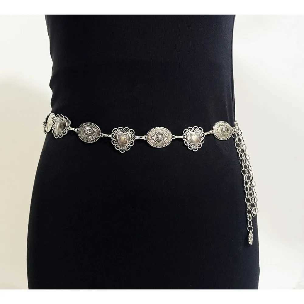 European and metal spliced waist chain vintage and fashionable Versatile texture womens belt LR1839 X250410