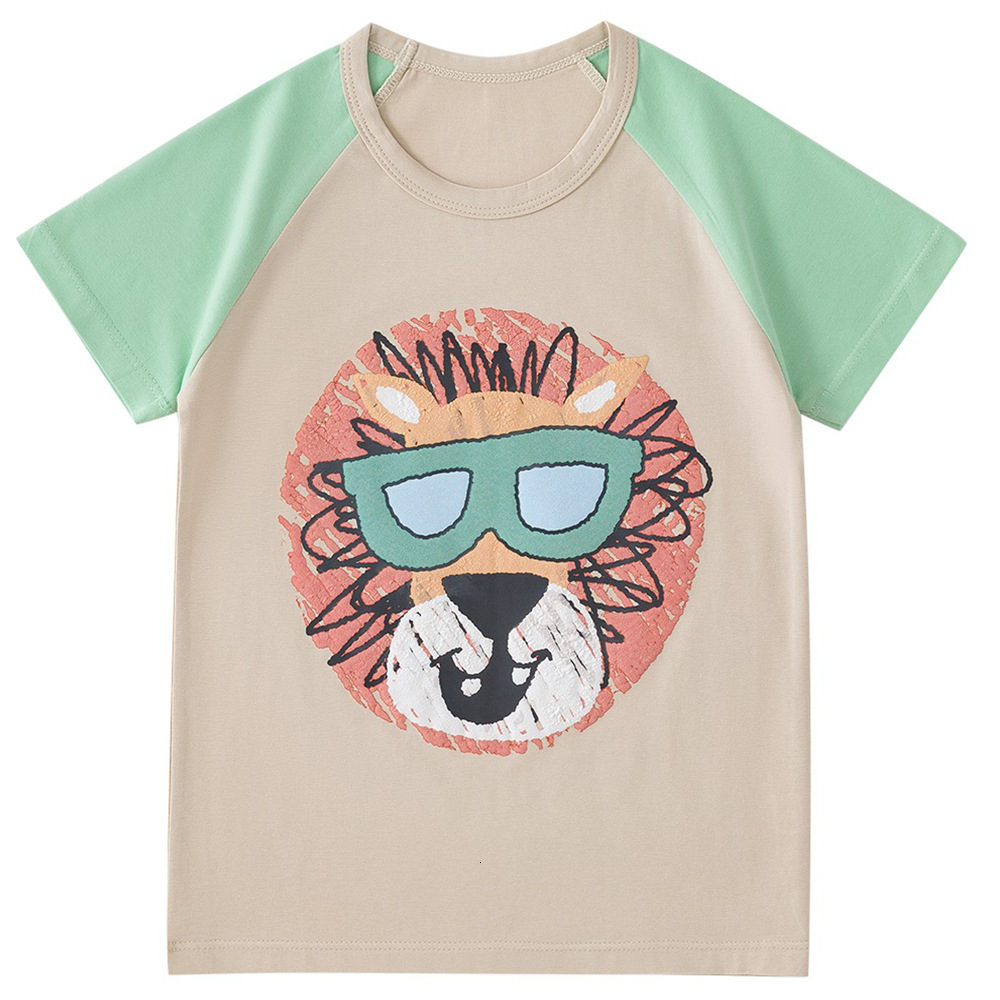 Ddmyshoesvip Boys Pure Cotton Short Sleeved T Shirt Summer New Korean Version Clothing Cartoon Printed Children S Baby Top