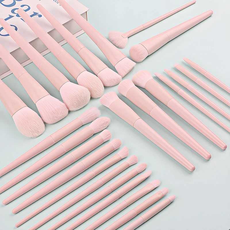 1/28PCS Pink Wooden Handle Makeup Brushes Eye And Face Tools Full Set Of Makeup Brushes For WomenProfessional Beauty Tool Set L251110