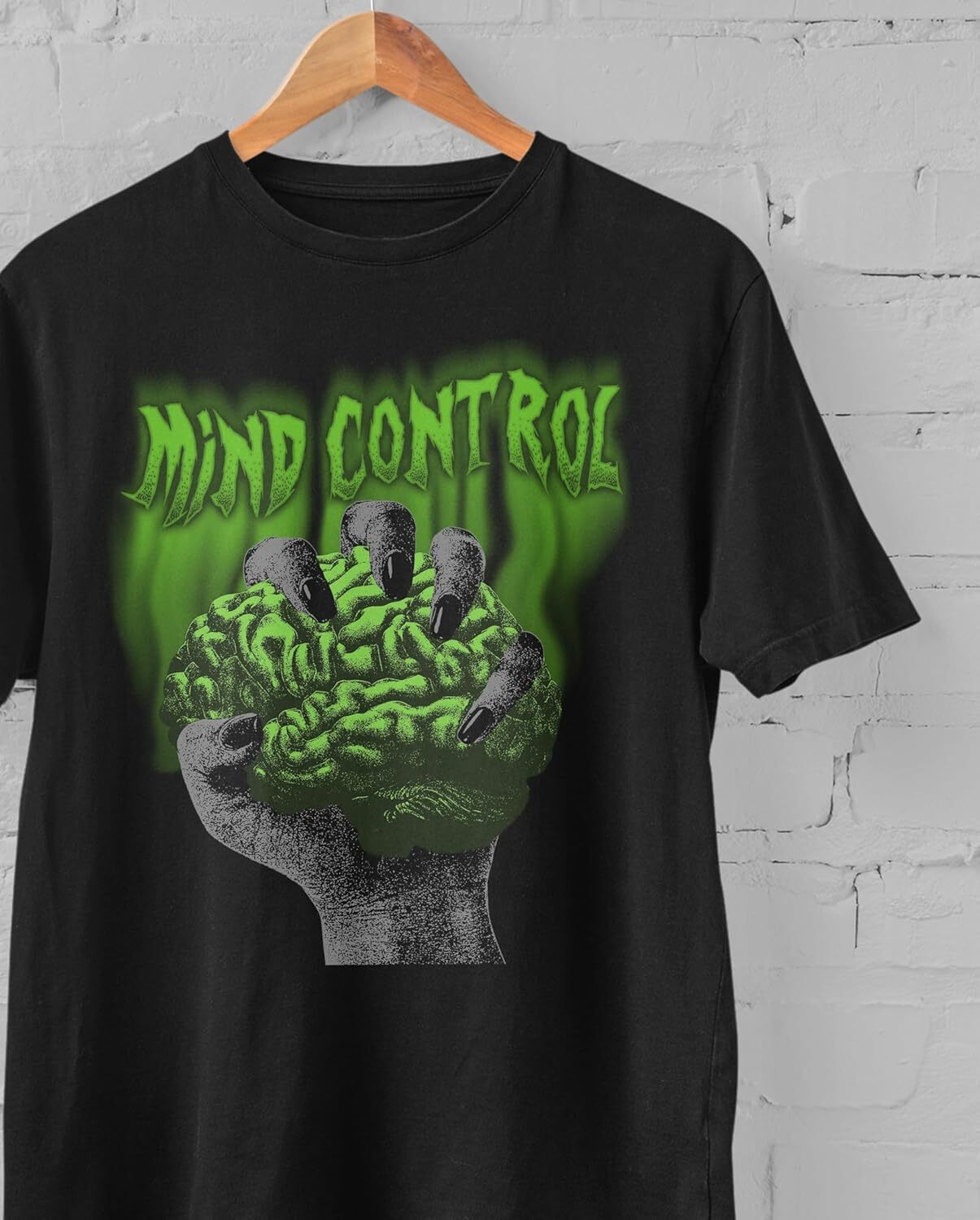 T shirt for Mens Foamposite One Black Volt Shirt, Mind Control, Shirts Match Sneakers 2D Black Sneaker Graphic Tee Casual Tops Clothes Short sleeve