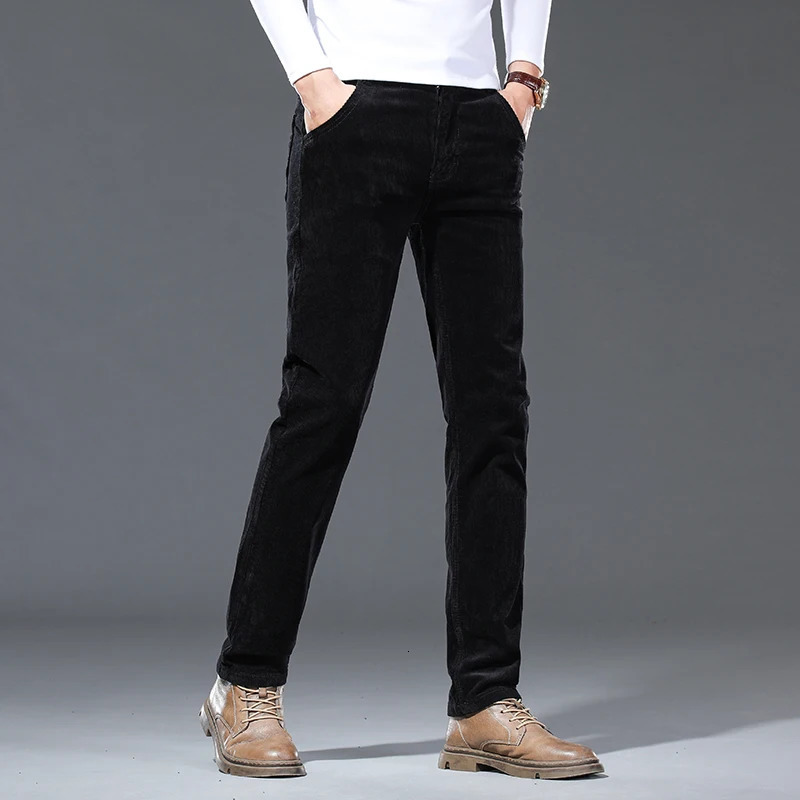 4 Colors Corduroy Casual Pants Mens 93 Cotton Stretch Business Fashion Trousers Autumn Straight Classic Male Pants 251106