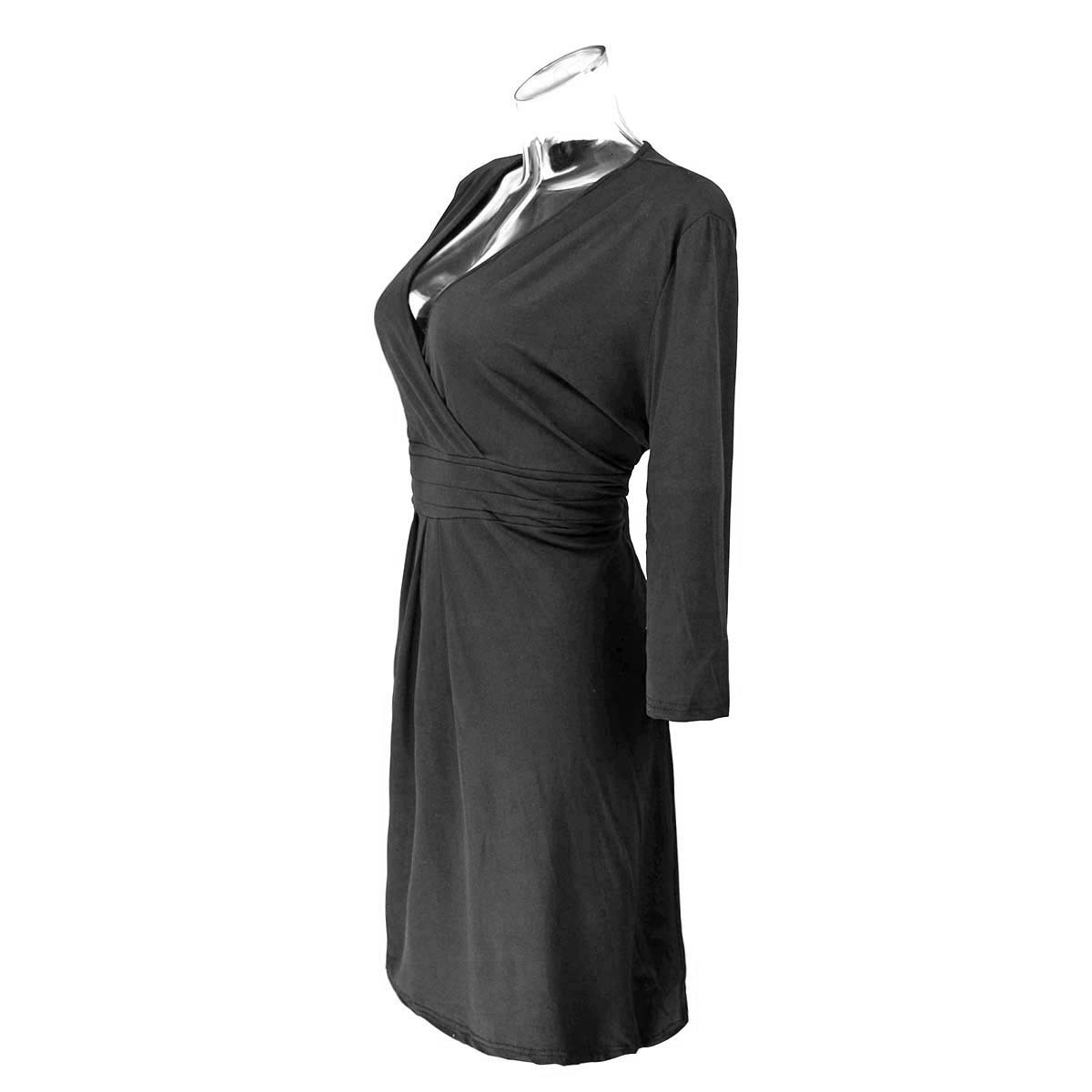 2025 OL Office V-Neck Medium Sleeve Slim Fit Dress Large Women's Wear
