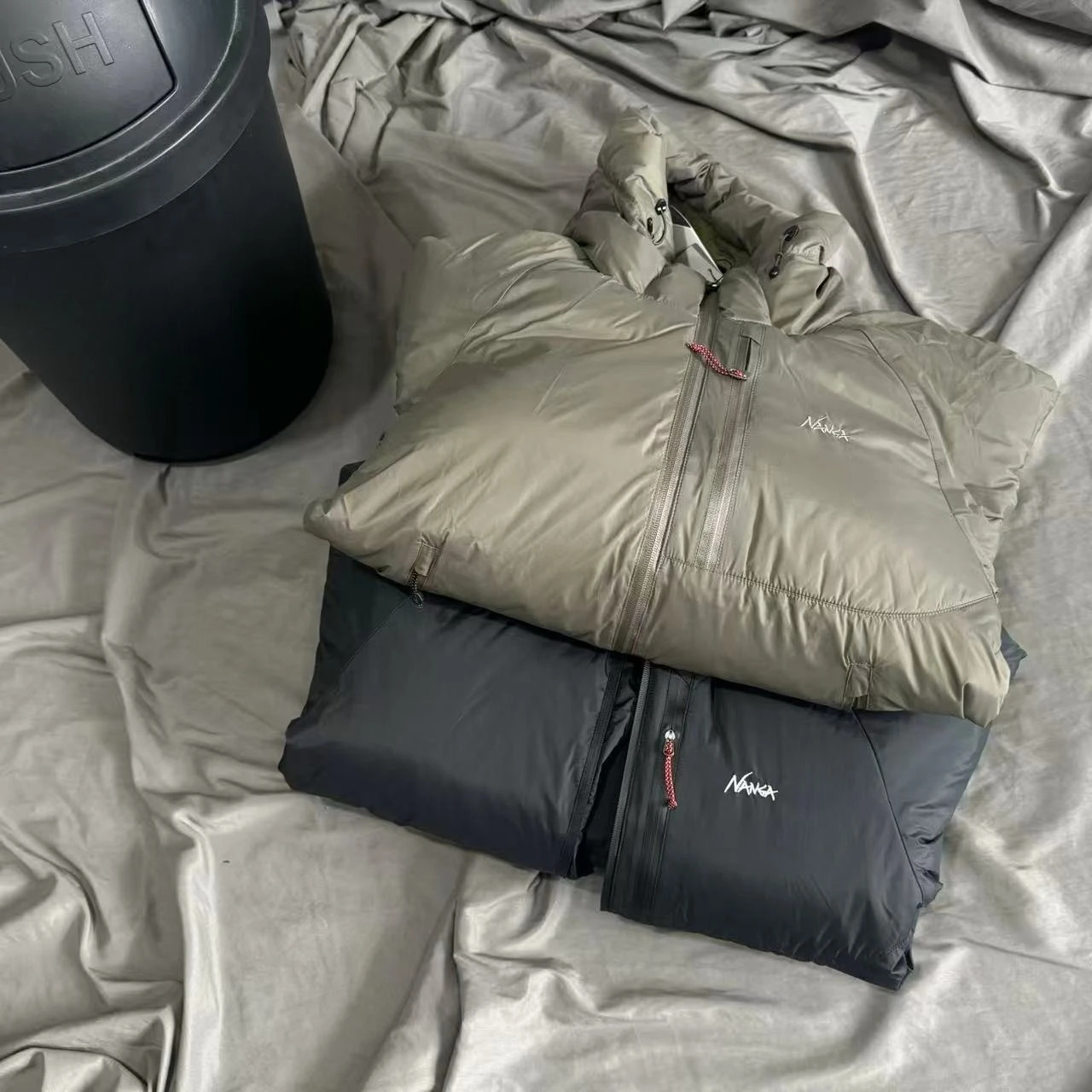 Japanese Nanga Embroidery Label Zipper Down Jacket Men Women High Quality Winter Thicken Keep Warm Casual Hooded Jackets Coat 251105