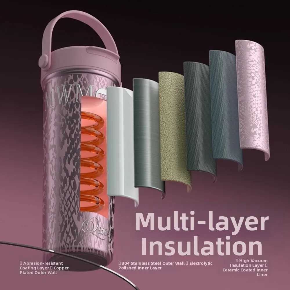 Fashionable cup 710ML Ceramic Coated Coffee Cup SUS316 Stainless Steel Keeps Both Hot and Cold Vacuum Cup High-Capacity Insation Or Cooling Y251110