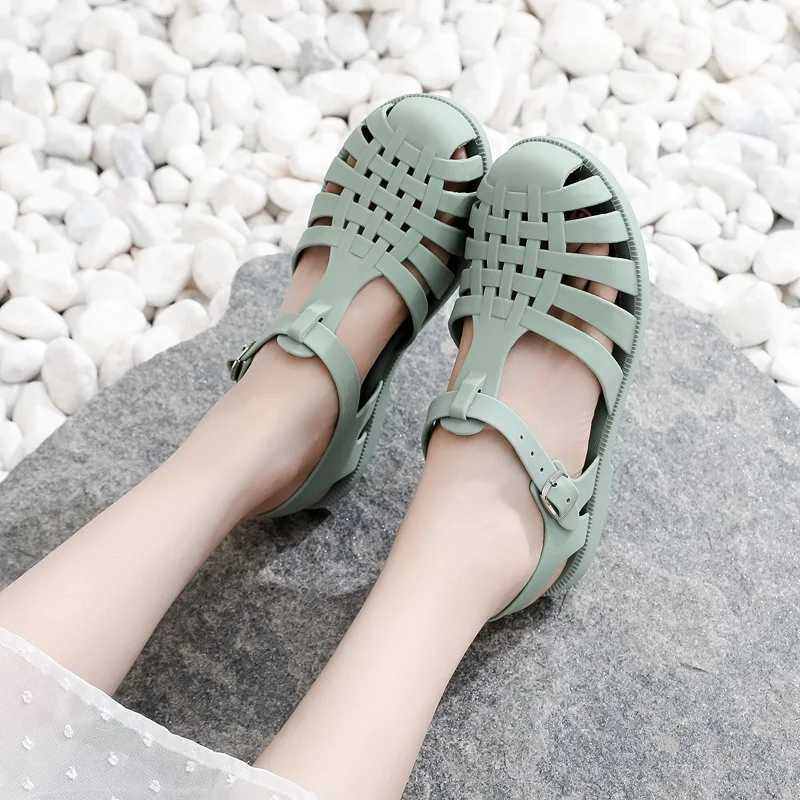 Sanda Childrens Beach Shoes Summer Girls Gladiator Sandals Baby Soft Anti slip Princess Jelly Shoes Boys Roman Flip Z250410