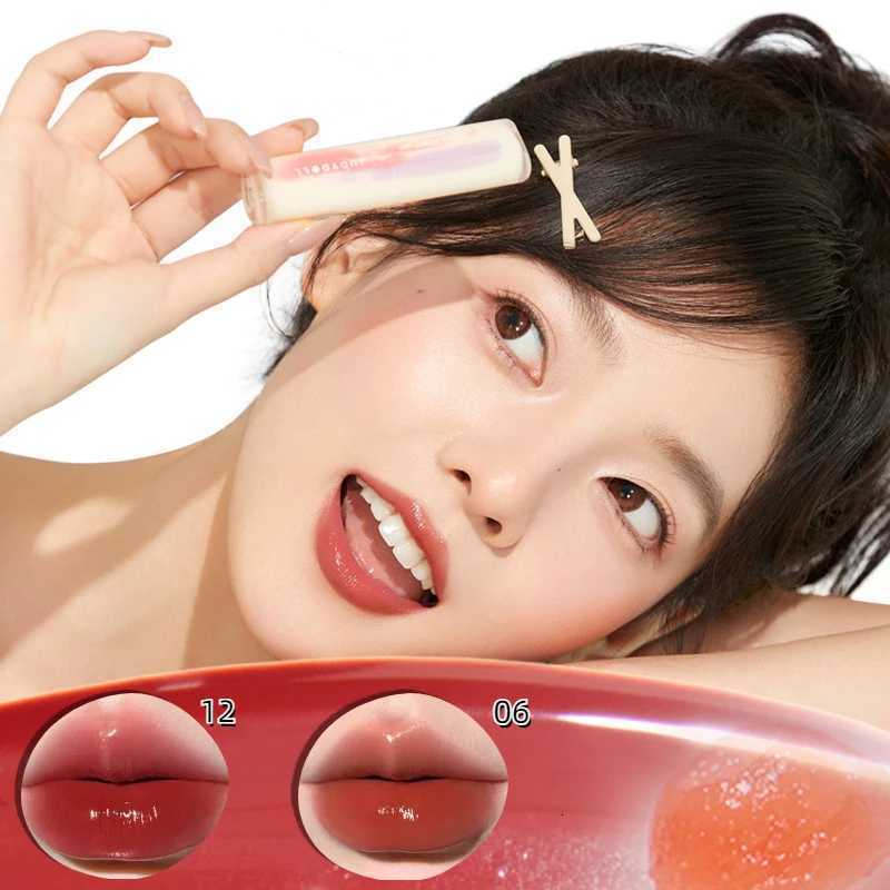 Judydoll Water Gloss Mirror Lipstick Crystal Jelly Lip Gloss Moisturizing Long Lasting Solid Lip Stick Nude Lip Tint MakeupT251110