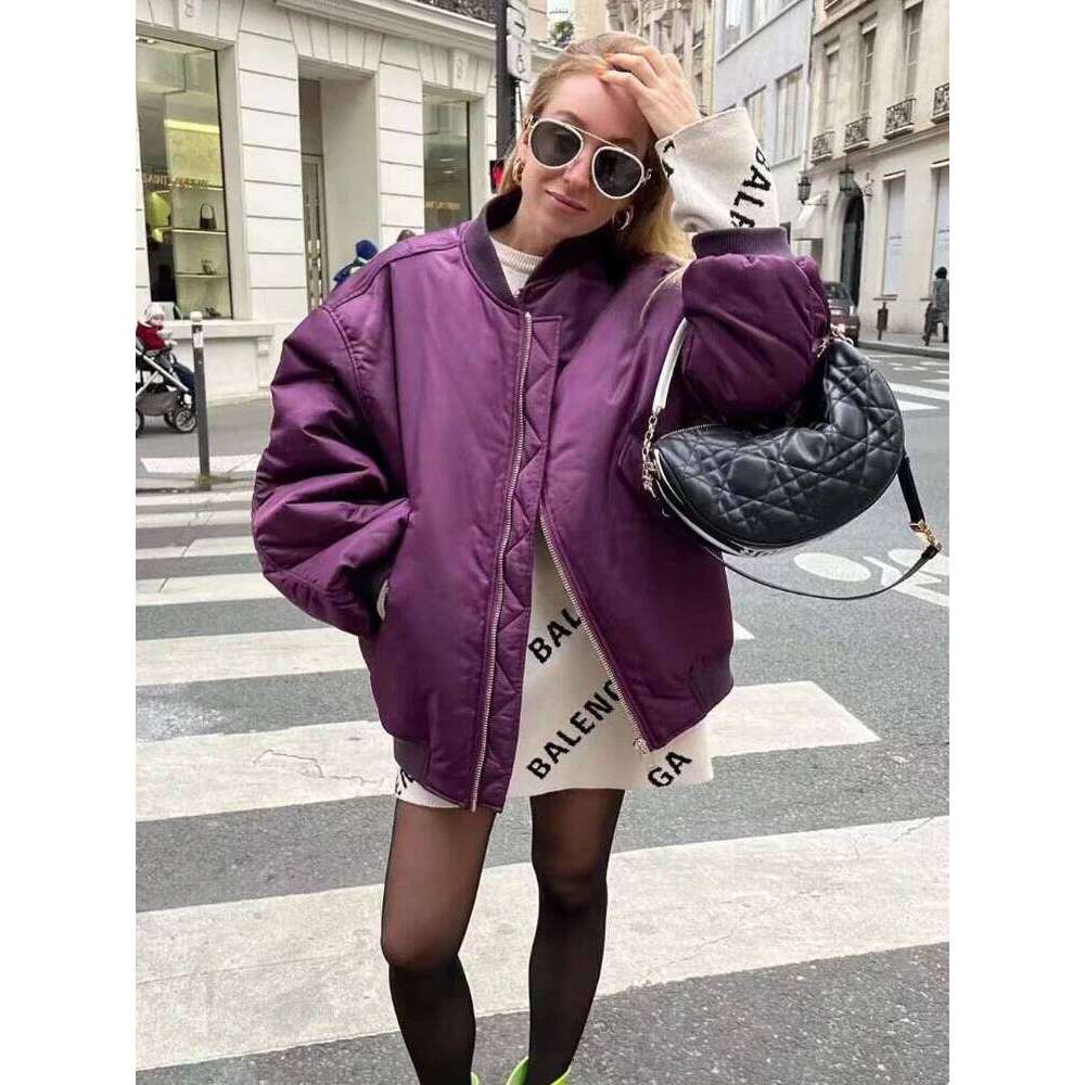 Women Bomber Jacket Autumn Winter Women's Fashion Oversize Loose Coat Long Sleeve Zipper Streetwear Casual New Jackets
