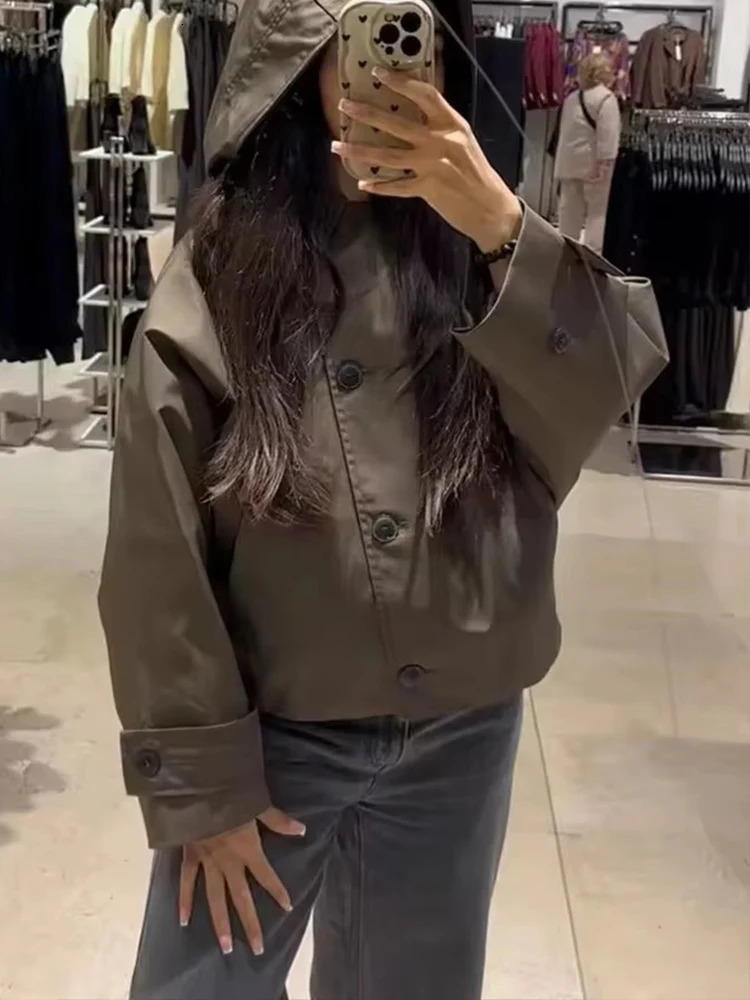 Women Waterproof Jacket Autumn Fashion Long Sleeve Coat Female High Street Outerwear Casual In Jackets 251110