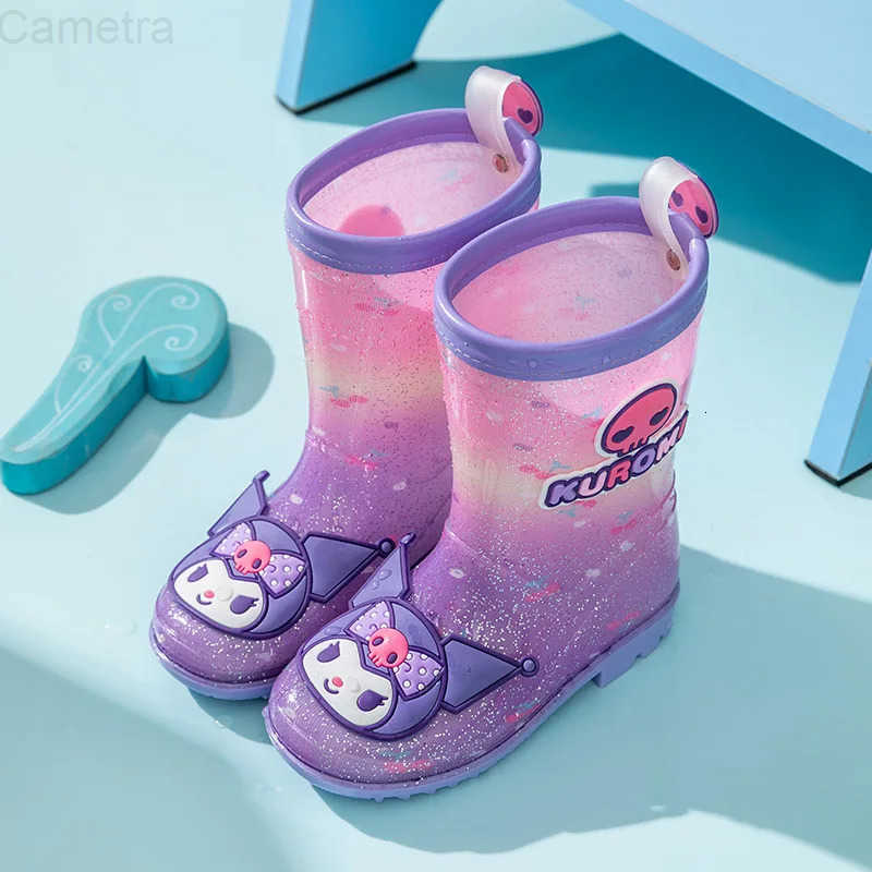 Sanrio Child Rain Boots Hello Kitty Kuromi My Melody Girl Boy Rain Boots Waterproof Medium Low Boots Rain Boots New Cute Gift H251110
