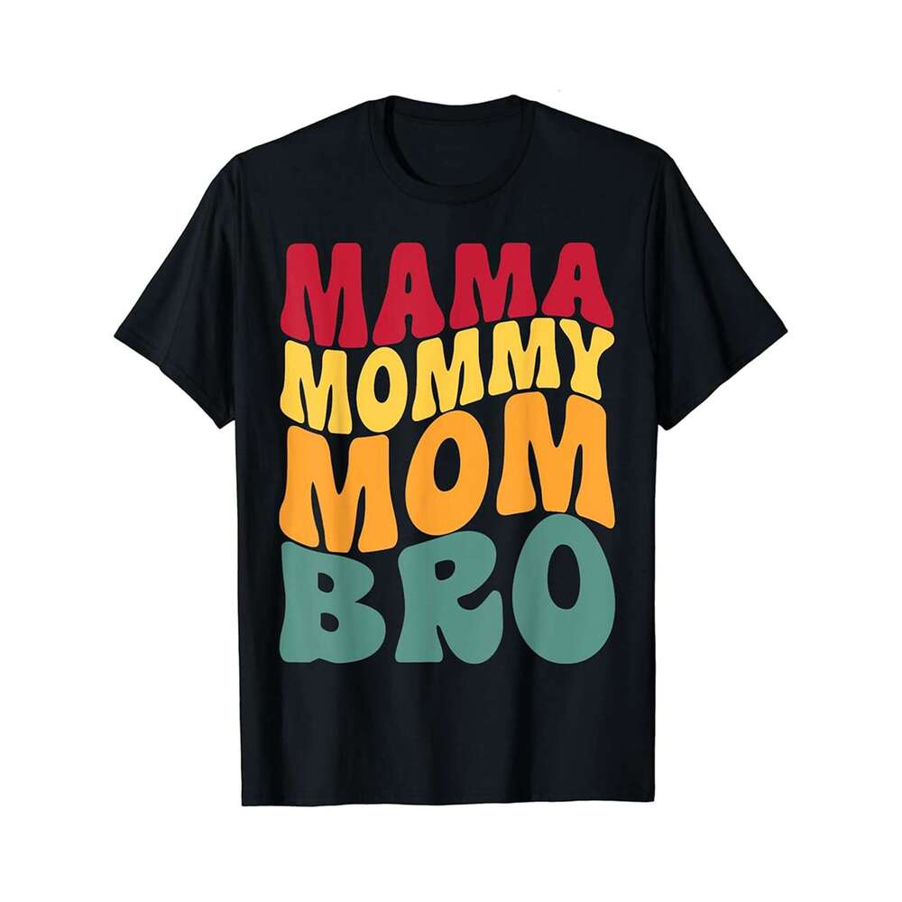 Designer T shirt Retro Mama Mommy Mom Bro Funny Mothers - 220g T shits