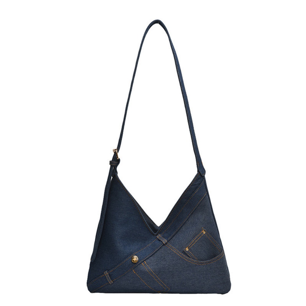 Womens Trendy Denim Shoulder Bag - Stylish Arm Pit Crossbody with Ample Storage for Everyday Use