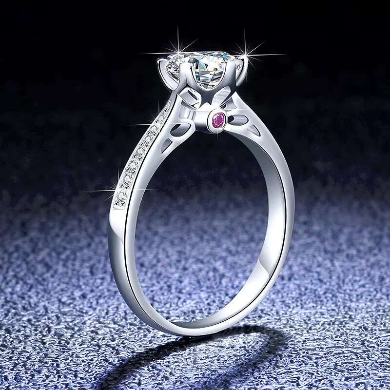 Moissanite Ring Engagement Womens Wedding Rings Fine Jewelry 925 Sterling Silver Fashion CLASSIC Gemstone Rings Geometric 1 Pcs