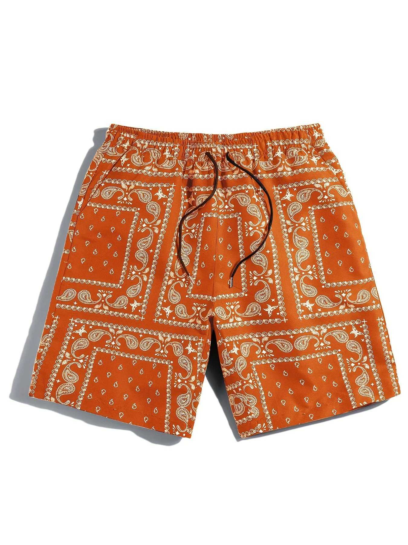 Summer mens fashionable shorts 3D retro floral print clothing for boys and childrens casual Hawaiian vacation shorts mens retro beach shorts X250410