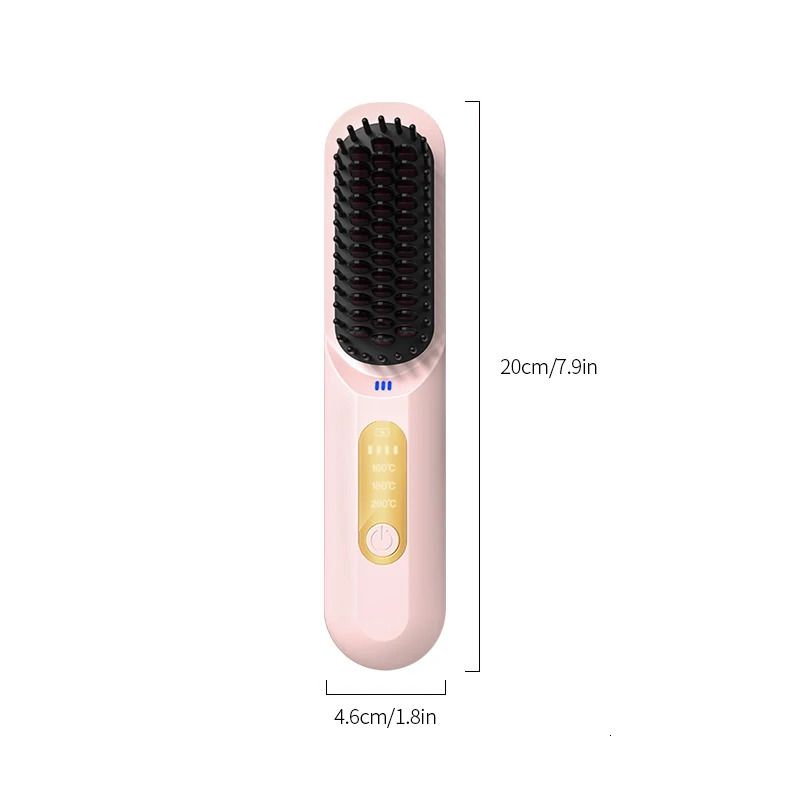 Thermostatic Hair Straightener Comb 3 Levels of Temper Ature Adjustment Quick Heat Straightening Brush 251107