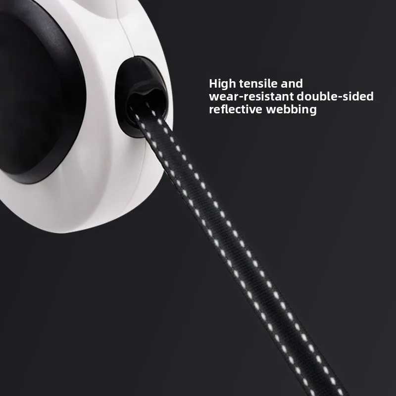 5M pet automatic retractable leash reflective dog leash LED light walking explosion-proof dog leash J251110