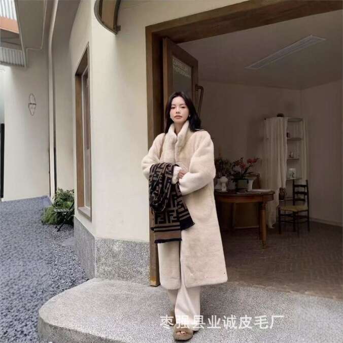 Mink Stand Long New Collar Women's Faux Autumn Winter Thick Loose Plush Fur Coat Furry Clothing