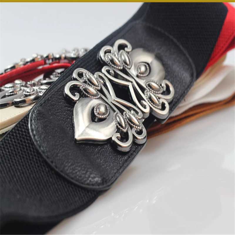 QJ CINGA Belt Wen Dress with Girdle Ladies Wide Waist Seal Elastic Belts Wens Versatile Girdle Red Black 65cm-85cm Cinturon X250410