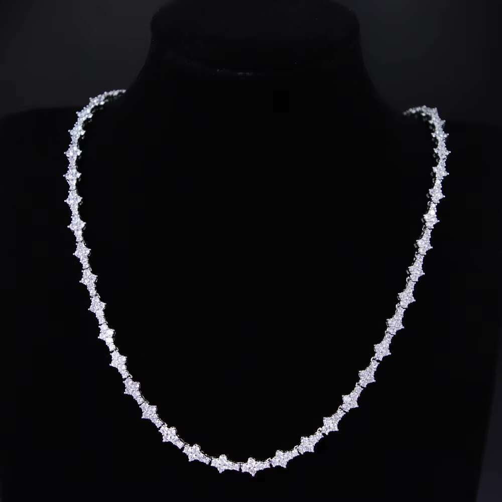 Hip Hop Necklace 18K Gold 925 Silver GRA Certificate D/VVS Moissanite Diamond Cuban Chain