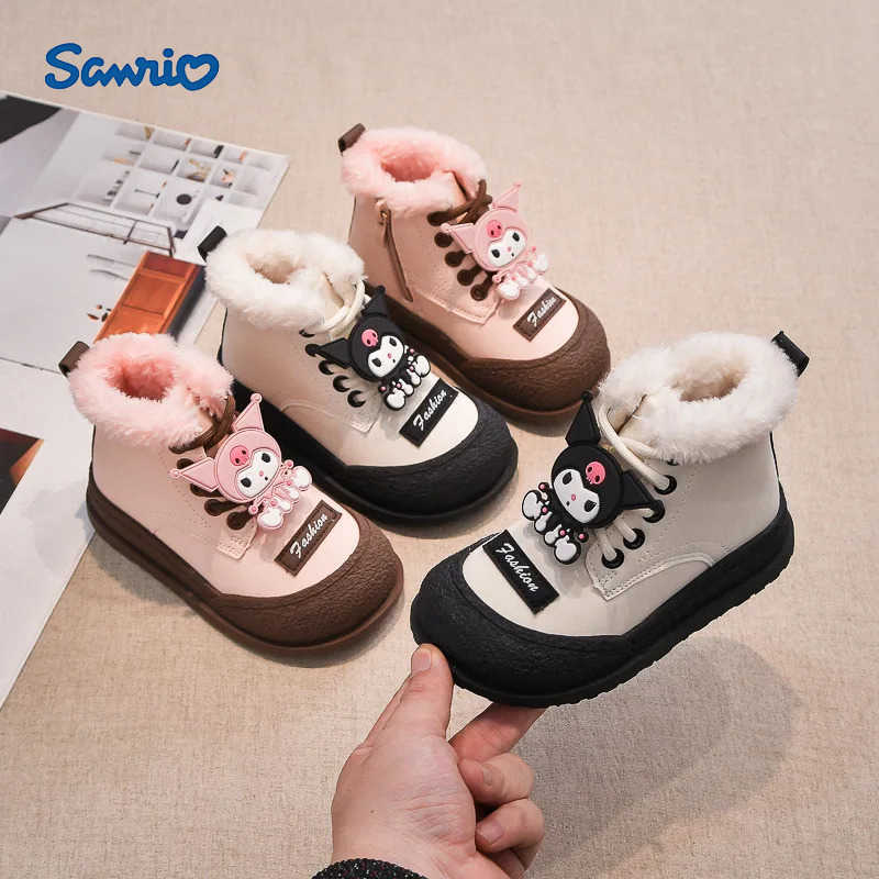 Sanrio Girl Hello Kitty Kawaii Fashion Comfortable Thicken Cotton Shoes Student Winter Cartoon Anime Child Snow Boots New Style H251110