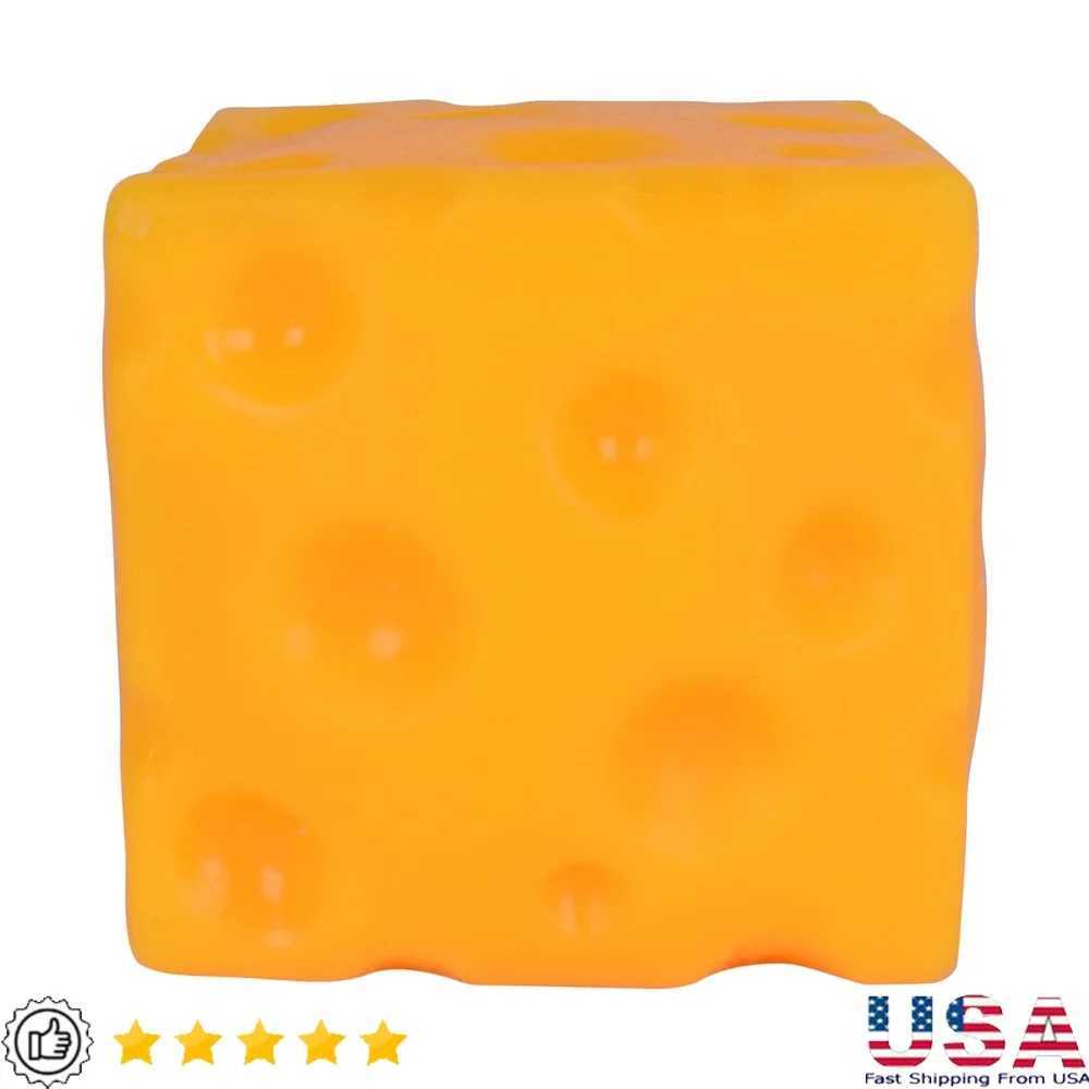 New Arrival Squishy Cheese Pressure Toy Fun Childrens Anxiety Relieving Fidget Ball Non toxic Durable Squeezing Pressure Relieving Gift T250410