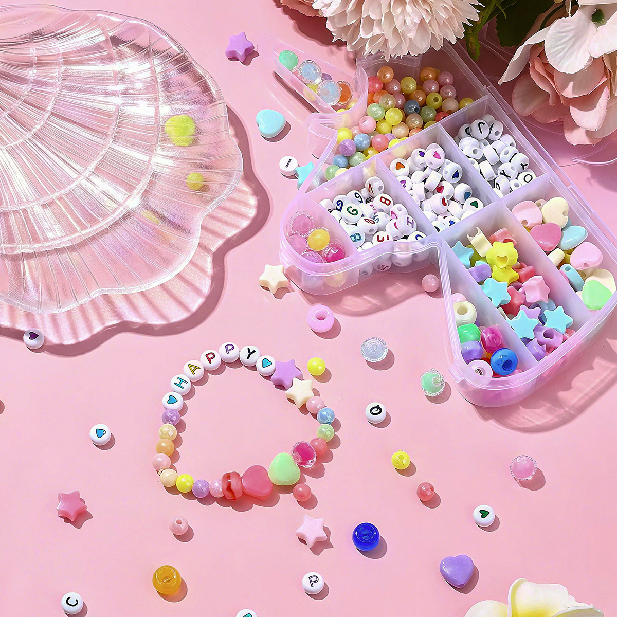 DIY Unicorn Jewelry Kit - Rainbow Boxed Accessories, Ideal for Creative Bracelet/Necklace Making & Handmade Family Gifts