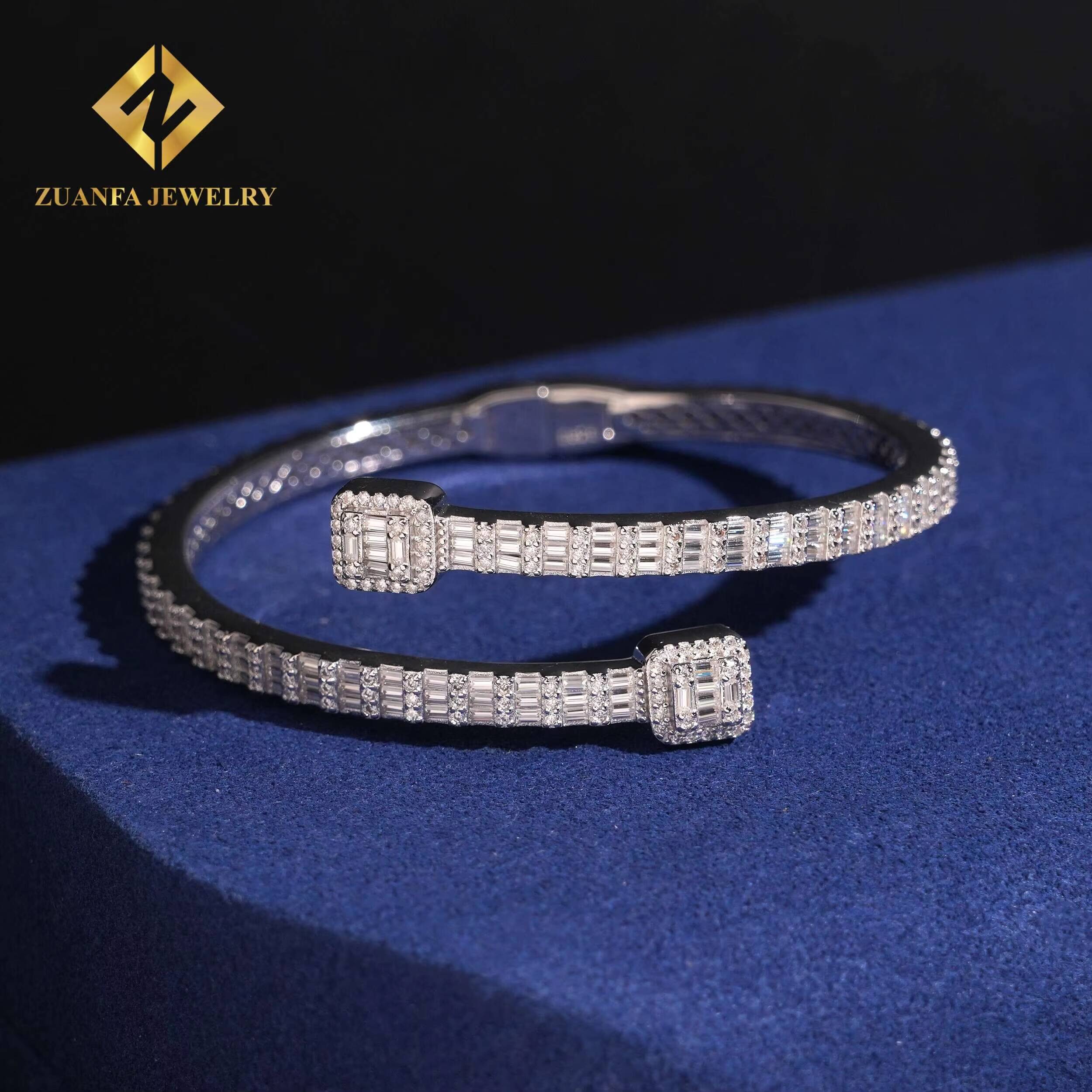 New Arrival Designs Moissanite Bracelet 925 Silver Gold Plated Pass Diamond Tester Moissanite Womens Bracelet Hot Sale with GRA