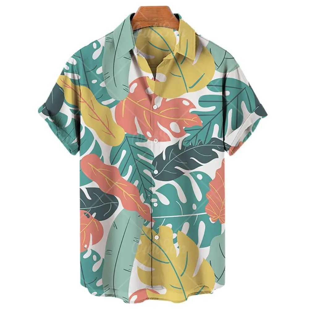 2022 New Arrival Mens Shirt Hawaii Camisia Casual Single Button Wild Shirt 3D Printed Short Sleeve Beach Top 5XL X250410
