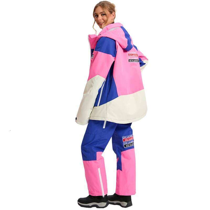 Outdoor Sport Man Skiing Sets Winter Hooded Jacket Pants Women Snow Suits Waterproof Membrane Male Snowboard Cosutmes