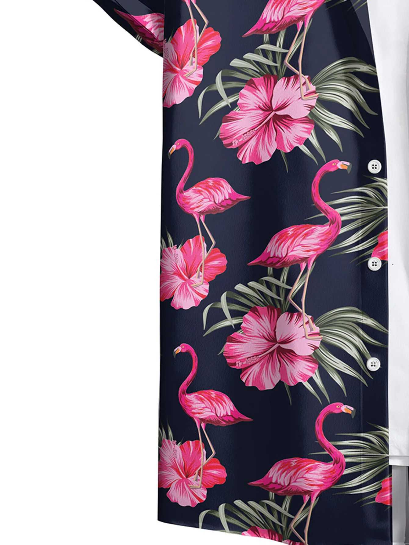 Clilsmap Mens Hawaiian Shirt Summer Beach Casual Short Sleeve Button Down Shirt Tropical Holiday Beach Shirt with Pocket X250410