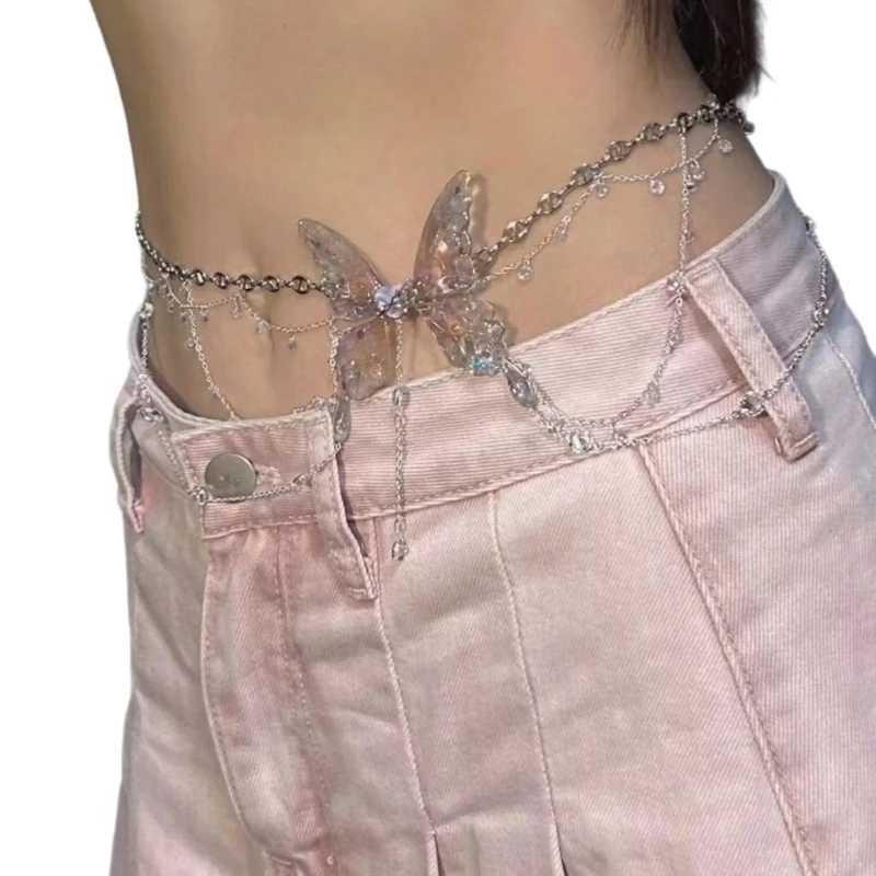 Fashionable Tassel waist chain fashionable alloy waist chain with Tassels beautiful body chain decoration X250410