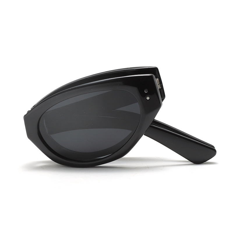2025 Small Frame TR Folding Sunglasses Cat-Eye Sunglasses Spring-Loaded Temples UV Protection Wholesale P535