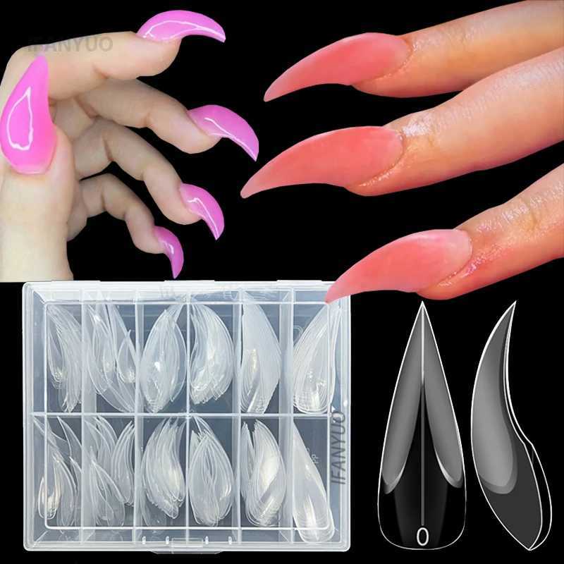 00/20pcs 3D eagle claw eagle nail double shape used for poly nail gel extension curve foot sculpture full cover nail mold nail tip W250410