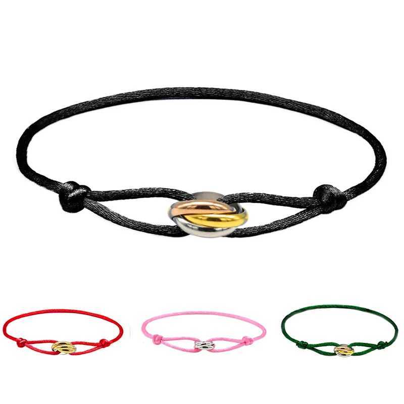 Simple Retro Lucky Woven Rope Bracelet For Women Men Temperament Trendy Luxury Circles Bangles Jewelry Accessories GiftsC250411