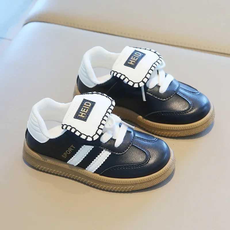 Children Casual Shoes Boys Girls Sport Running Shoe Anti-skid Soft Soles Sneakers Pu Leather Baby Kid Flat Bottom Board Footwear W251110