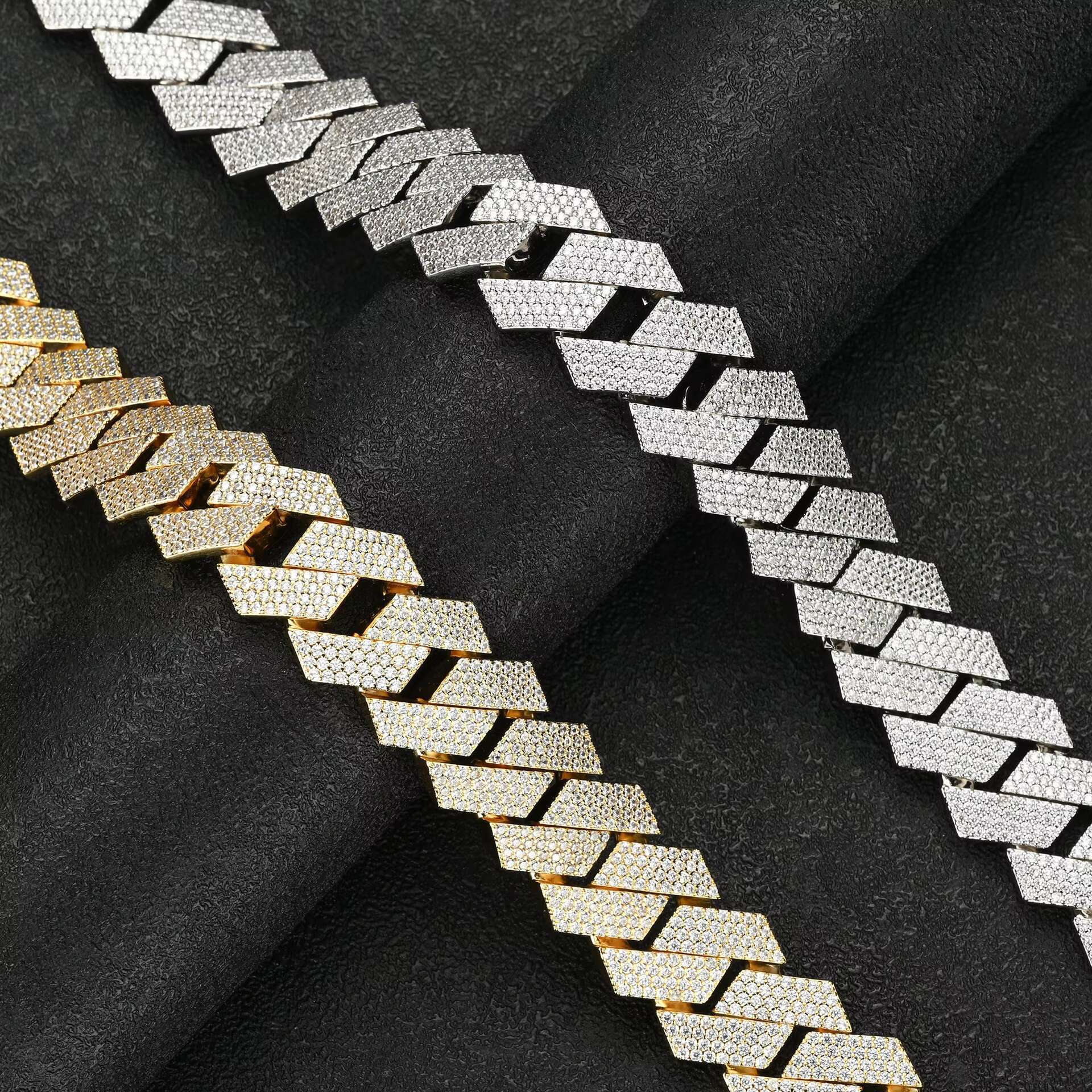 15mm 18mm Luxury Pass Diamond Tester GRA VVS D Color Moissanite Hip Hop Miami Cuban Link Necklace for Men