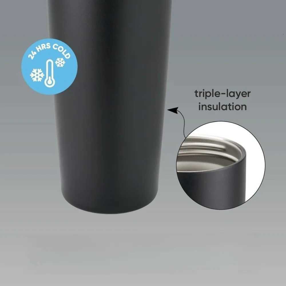 Fashionable cup 30 OzStainless Steel Thermos Long la Insated Coffee Cup withStraw and Handle BPA Tritan MaterialOutdoor Portable Cup Y251110