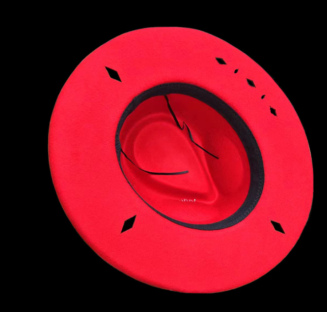 Distressed Hat for Men Women with Woven Belt Wool Cosplay Costume Blues Caps Stage Show Props 241017