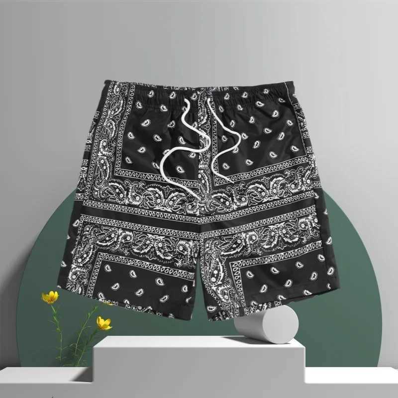 3D printed Hawaiian womens oversized sports shorts summer casual stretch waist shorts outdoor mens running sports shorts X250410