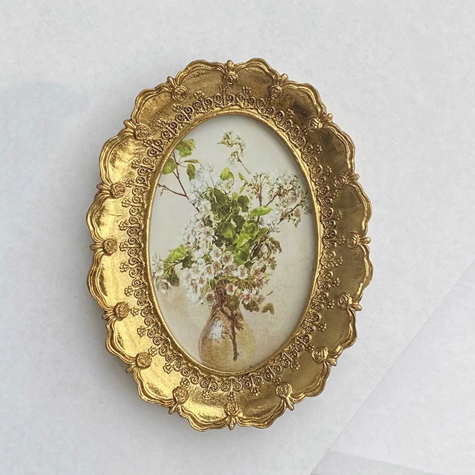 Retro Carved Resin Showcase Decorative European Picture Frame Photo Gallery Art for Living Room Wedding Bedroom L251110 H260306