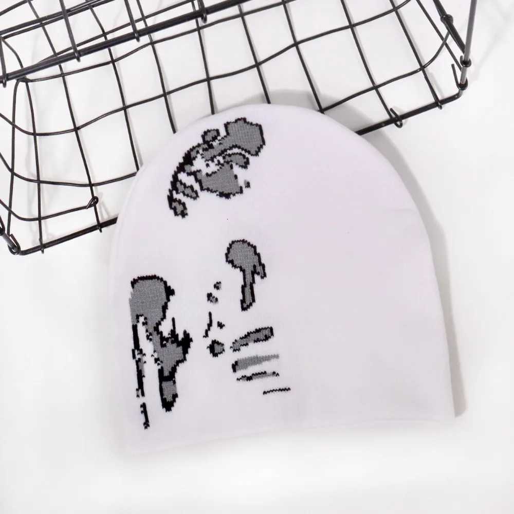 Fashion Printed Knitted Hat Women Men Couple Warm Y2K Beanies Bonnet Wool Skullies Hoods Lady Accessories Hip hopXJ251110
