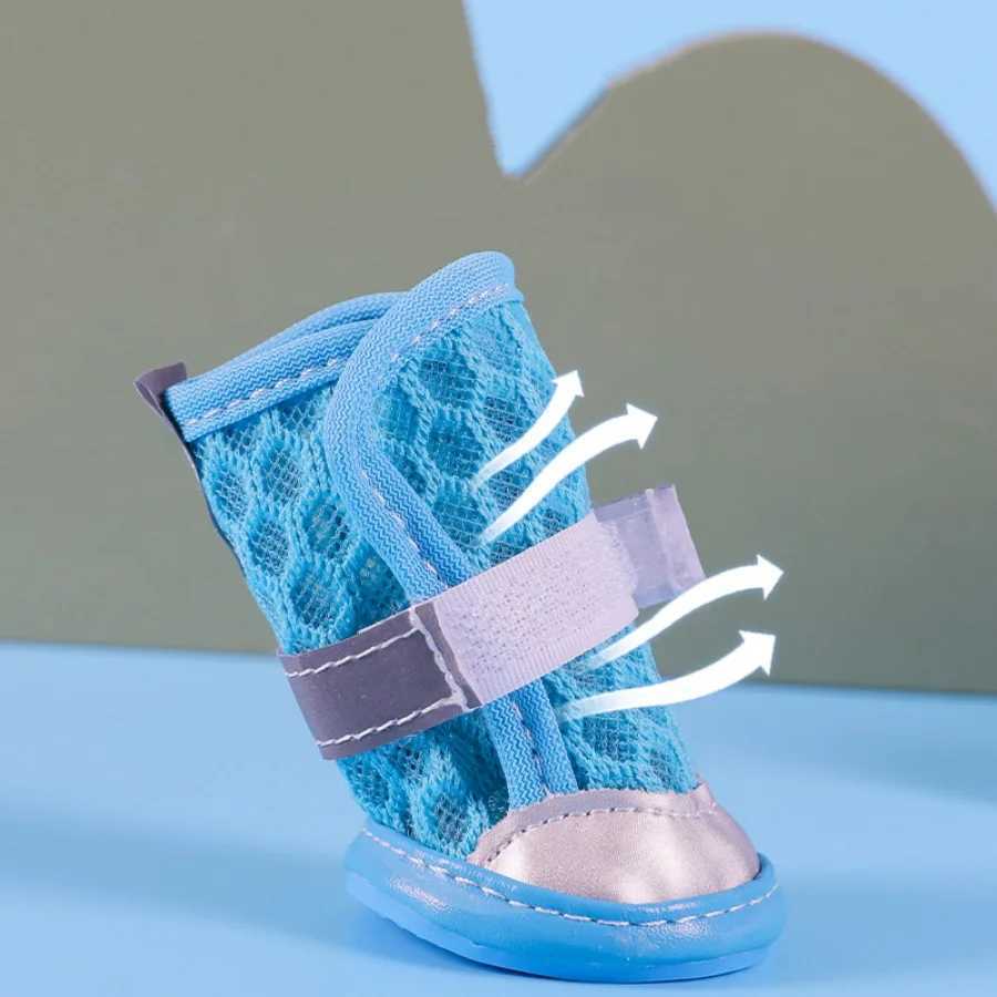 4. Summer anti slip and breathable dog shoes pet dog shoes with soft soles that cannot shake off the dogs protective foot cover suitable for T2504010